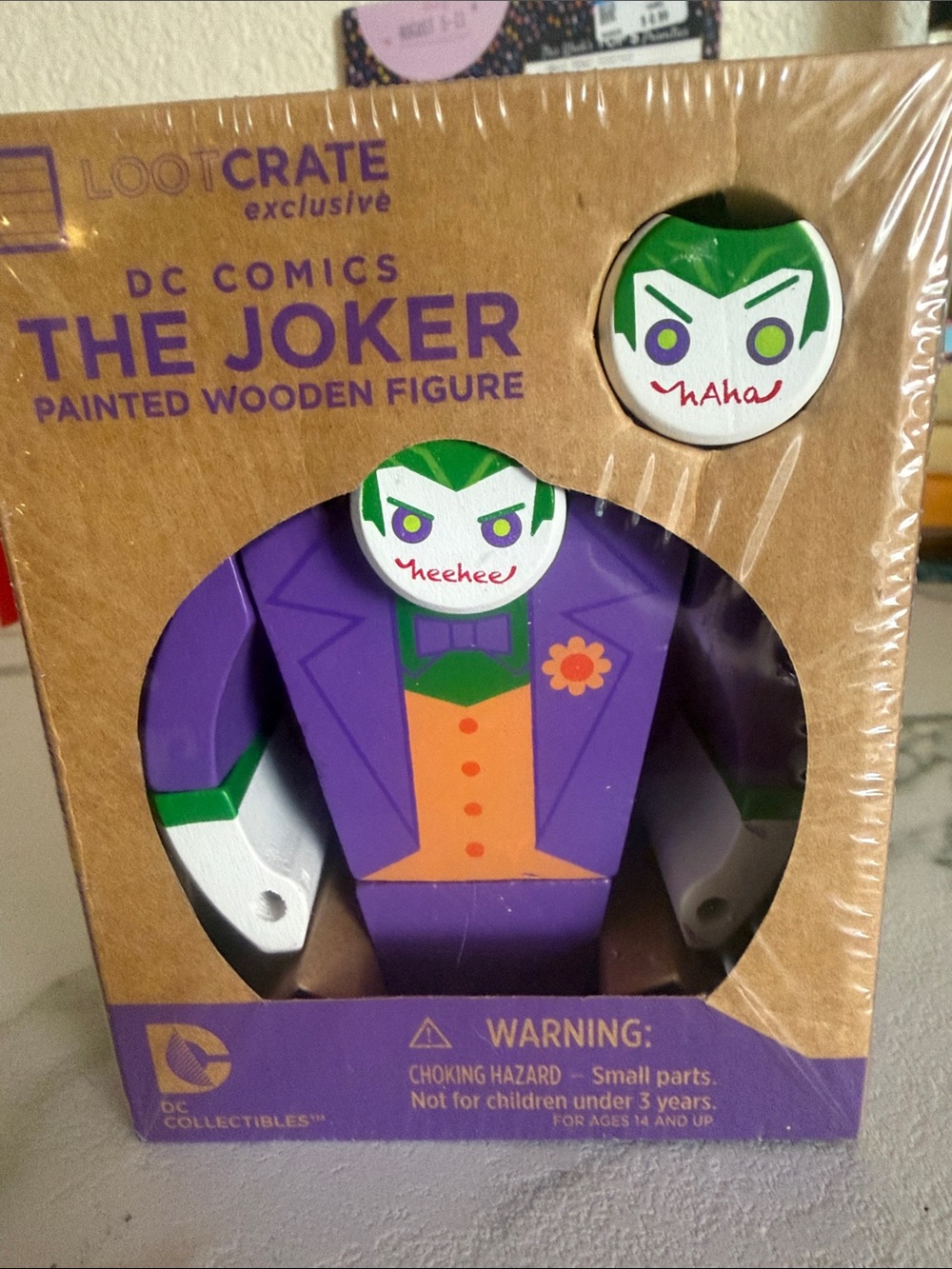 Loot Crate Joker Painted Wooden Figure